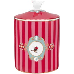 Pip Studio Förvaringsburk Love Birds - Röd/Rosa