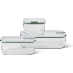 Recipientes de Vidrio EasyClip - 3 Unidades, Color Nordic Sage - 2 x 700 ml + 1500 ml