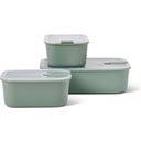 EasyClip 3-Piece Food Storage Containers (2x 700 ml + 1x 1500 ml) - Nordic Sage