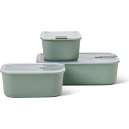 EasyClip 3-Piece Food Storage Containers (2x 700 ml + 1x 1500 ml) - Nordic Sage