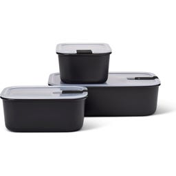 Pojemniki do przechowywania żywności EasyClip, 3 szt. (2 x 700 ml + 1 x 1500 ml) - Nordic Black