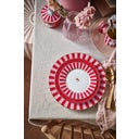 Pip Studio Teller Love Birds gestreift Rot/Rosa - 17 cm