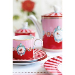 Pip Studio Love Birds Teapot - Red/Pink
