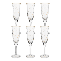 Pip Studio Champagneglas Stars Guld - 6 st.