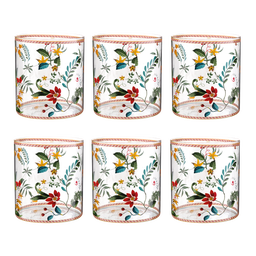 Pip Studio Vattenglas Berry Blues Multicolor - 6 st.