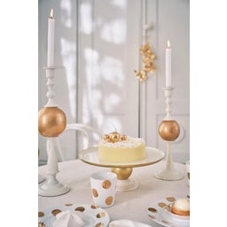 Tortenteller Metal Sphere White-Gold 32 x 12,5 cm - 1 Stk