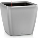 Lechuza Quadro Premium LS 28 Planter - Metallic Silver