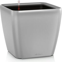 Lechuza QUADRO Premium LS 21 Planter - Metallic Silver