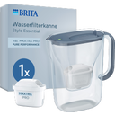 BRITA Carafe Filtrante Style Essential 2,4L - Bleu pierre