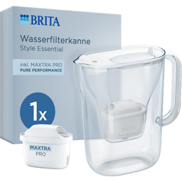 BRITA Wasserfilter Kanne Style Essential 2,4 L - weiß