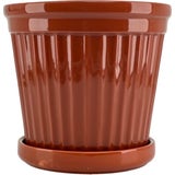 Miljögården "Terra Stripe" Planter, Rust Brown