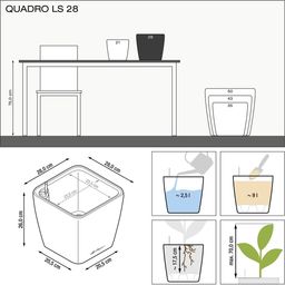 Lechuza Jardinière QUADRO Premium LS 28
