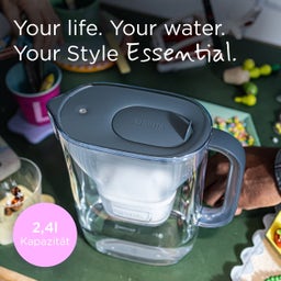 BRITA Carafe Filtrante Style Essential 2,4L - Bleu pierre