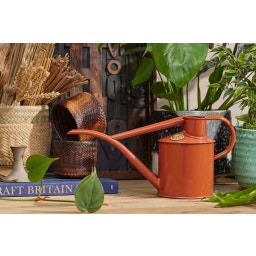 HAWS Indoor Metal Watering Can - 1 L - Terracotta Orange