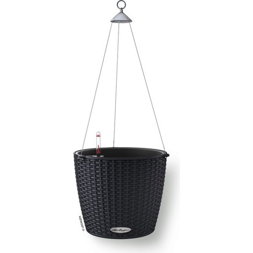 Lechuza NIDO Cottage 28 Hanging Planter - Graphite Black