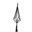Suspension Macramé Noir pour Plantes, M