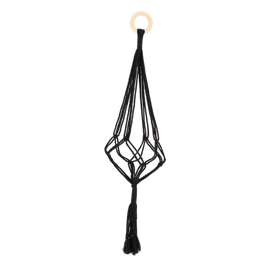 Esschert Design Suspension Macramé Noir pour Plantes - M