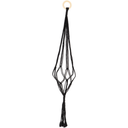 Macrame Plant Hanger, Black, L