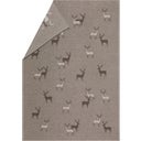 Couverture en Flanelle LUCA « Couple de Cerfs » - marron