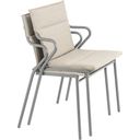 Lafuma ANCONE Chair With Armrests, Titane - Latte