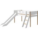 NOR Mid-high Bed 200x90 cm with Slide and Inclined Ladder - 1 item