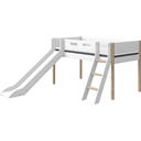 NOR Mid-high Bed 200x90 cm with Slide and Inclined Ladder - 1 item