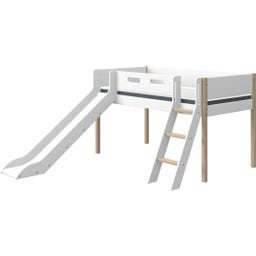 NOR Mid-high Bed 200x90 cm with Slide and Inclined Ladder - 1 item