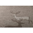 Couverture en Flanelle LUCA « Couple de Cerfs » - marron