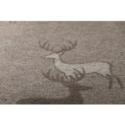Couverture en Flanelle LUCA « Couple de Cerfs » - marron