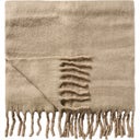 IB Laursen Plaid met Franjes - Linnenkleurig