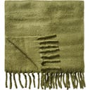IB Laursen Plaid with Fringes - Olive green