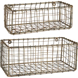 IB Laursen Set of 2 Wall Baskets - 1 set