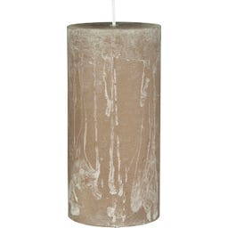 IB Laursen Rustikale Kerze Höhe 14 cm - Leinen