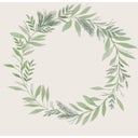 IB Laursen Green Wreath Paper Napkins, 20 count - 1 set