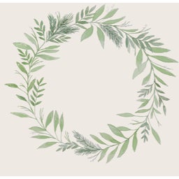 IB Laursen Green Wreath Paper Napkins, 20 count - 1 set