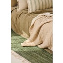 IB Laursen Bedspread with Chequered Stitching - Nature / Offwhite