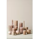 IB Laursen Rustikale Kerze Höhe 14 cm - Leinen
