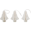 Paper Fir Tree Pendants - Set of 3, natural - 1 set