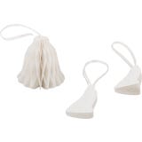 Eulenschnitt Paper Bell Pendant - Set of 3, natural