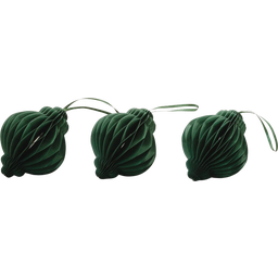 Eulenschnitt Paper Pendants - Set of 3, 10 cm - dark green
