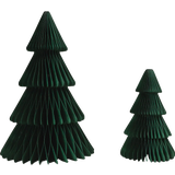 Eulenschnitt Sapins en Papier - Lot de 2 - Vert Foncé
