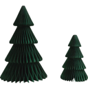 Donkergroene Papieren Dennenbomen - Set van 2 - 1 set