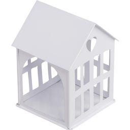 Eulenschnitt Maison en Métal Blanche - petit (11,5 x 11,5 x 15,5 cm)