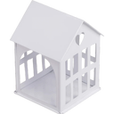 White Metal House, small (11.5 x 11.5 x 15.5 cm)