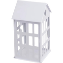 Cabaña de Metal - Blanco, Media (11,5 x 11,5 x 20 cm)