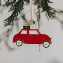 Eulenschnitt Baumschmuck Weihnachtsauto