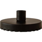 Zwarte, Gegolfde Kaarsenhouder voor Voorraadpotten