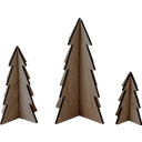 Alberi di Natale, Set da 3 Pezzi, Naturale