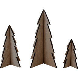 Eulenschnitt Fir Trees - Set of 3 - natural