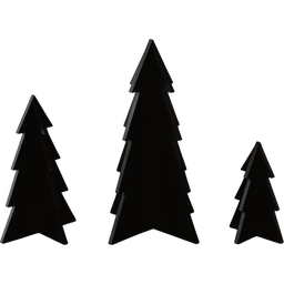 Eulenschnitt Alberi di Natale, Set da 3 Pezzi - Nero